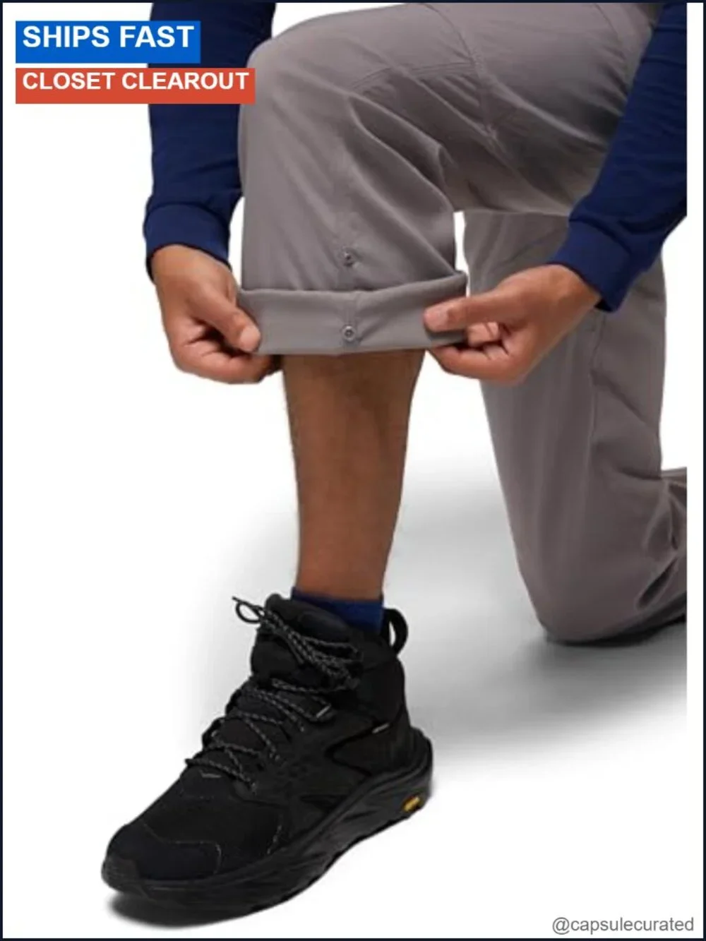 Men's Stretch Cargo Pants Quick Dry Multi-Pocket Hiking Trousers